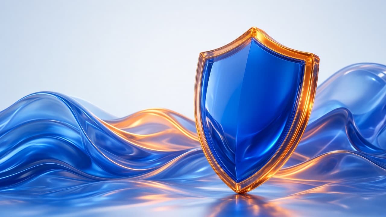 Glass shield representing reputation defense